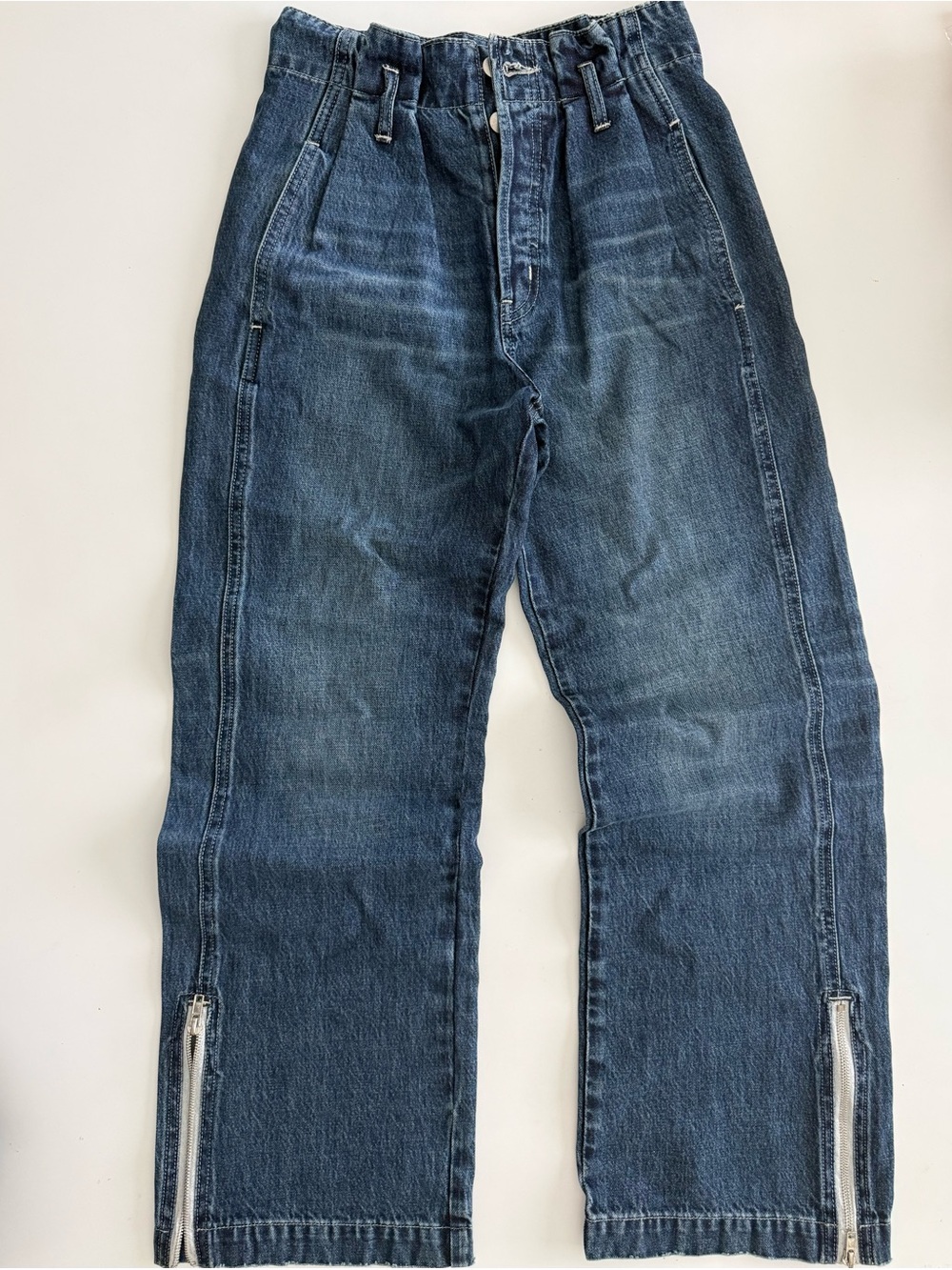 Axis, Women’s Boot-Cut Denim Jeans with Ankle Zips - Blue, Size 26, NWOT